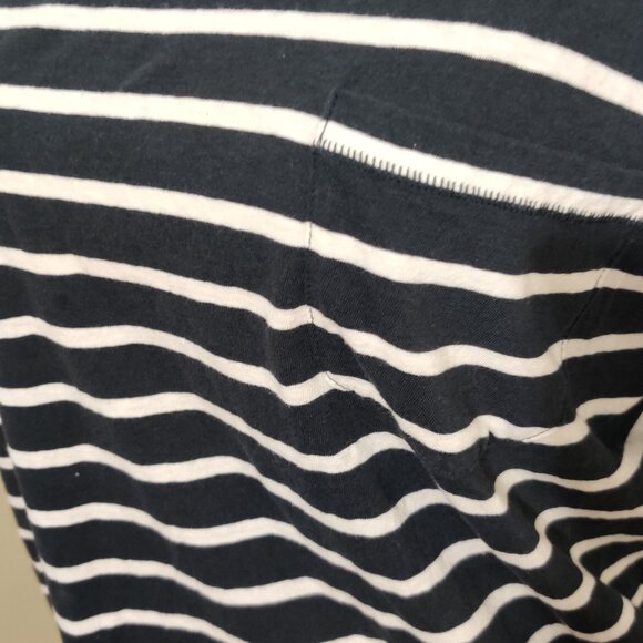 Free Assembly XXL Striped T-Shirt Black White Boxy Fit Soft Casual Cotton Tee - Picture 7 of 7